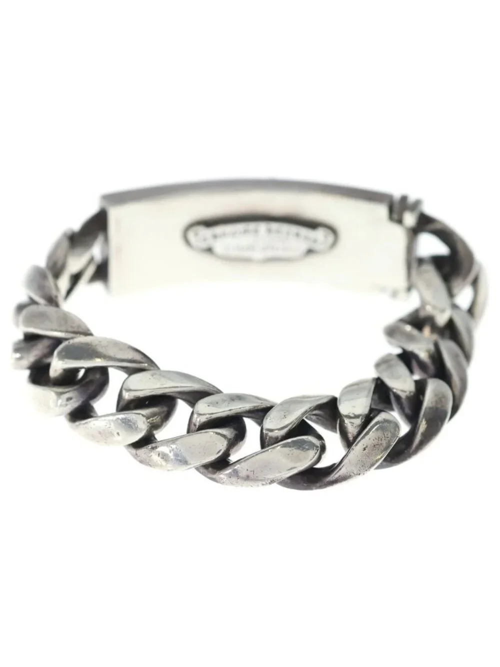 Chrome Hearts Vintage ID Dagger ID Classic Link Bracelet Silver